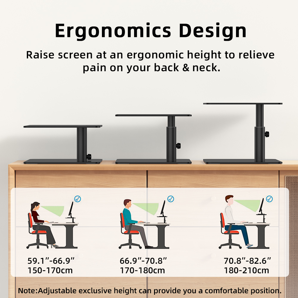 different height of the Metal Monitor Stand