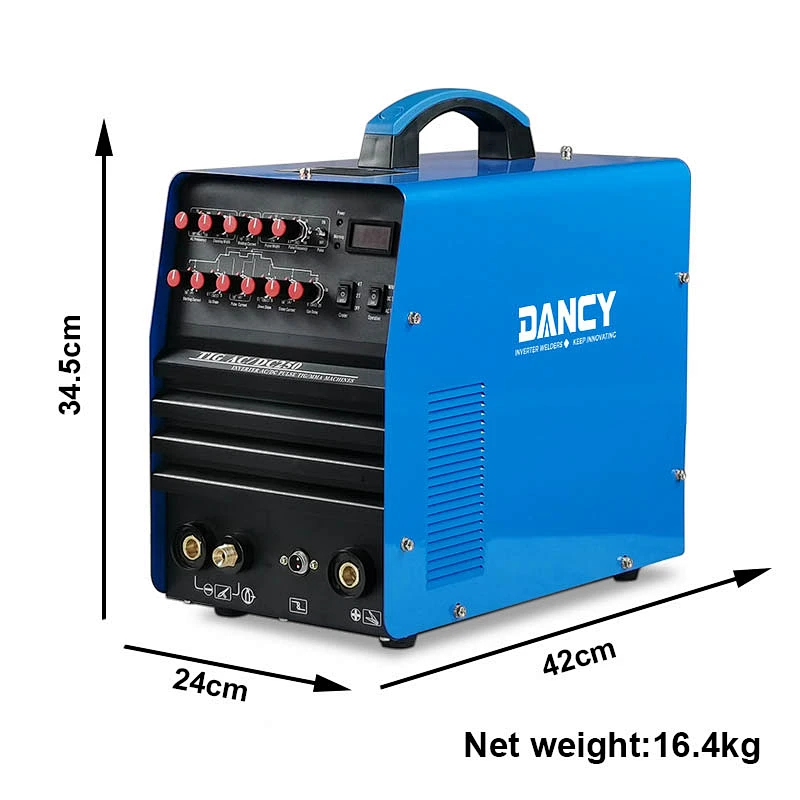 250A tig gas welding machine ac dc pulse argon inverter welder 220V aluminium welding also for stainless steel carbon and copper