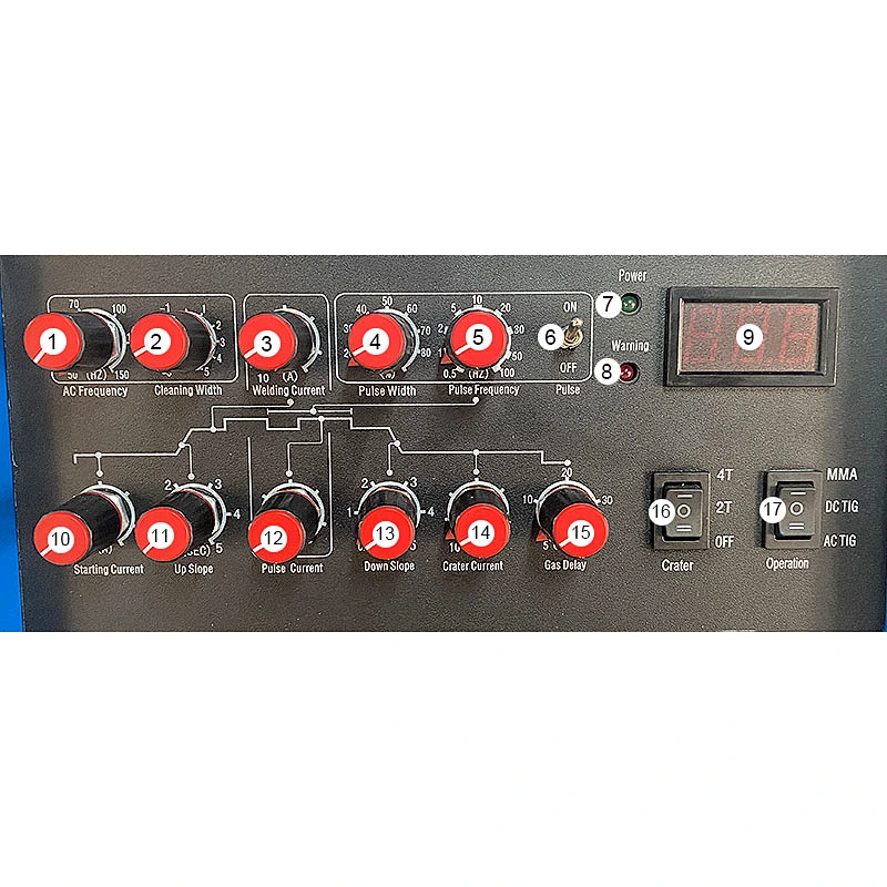 250A tig gas welding machine ac dc pulse argon inverter welder 220V aluminium welding also for stainless steel carbon and copper