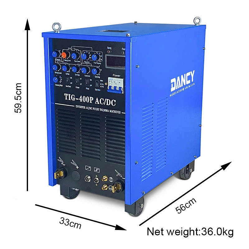 Ac dc pulse tig welder with foot pdeal control TIG400P inverter tig mma welding machine 380V,3PHASE