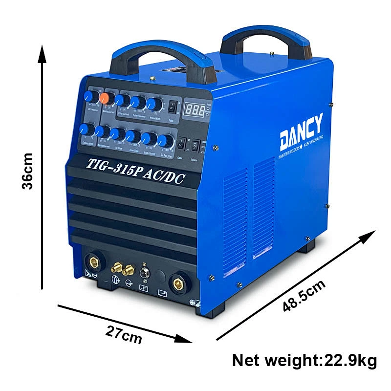 AC DC TIG pulse welder 315 aluminium tig mma welding machine maquina solda aluminio 380V fast supply in stock