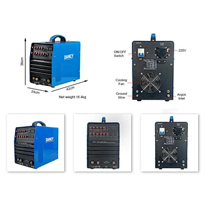 250A tig gas welding machine ac dc pulse argon inverter welder 220V aluminium welding also for stainless steel carbon and copper