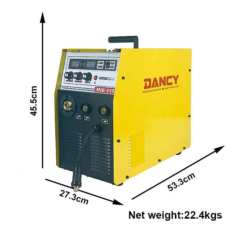 MIG315 MIG/MAG/MMA multi process with 15KGS wire spool big power 315A good for aluminum welding