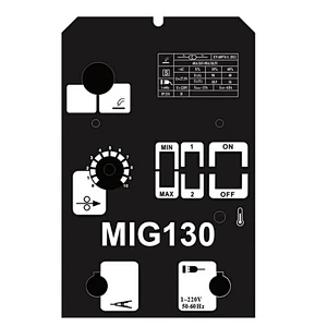 MIG130 Transformer 220V Gasless soldering welder with flux core wire good for carbon steel welding