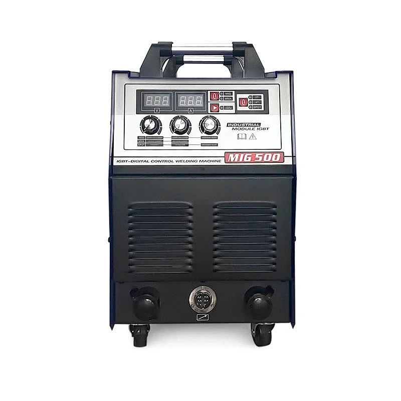 MIG500 380V industrial 4-roll geared wire feeder inverter IGBT module tech good for carbon/aluminum welding