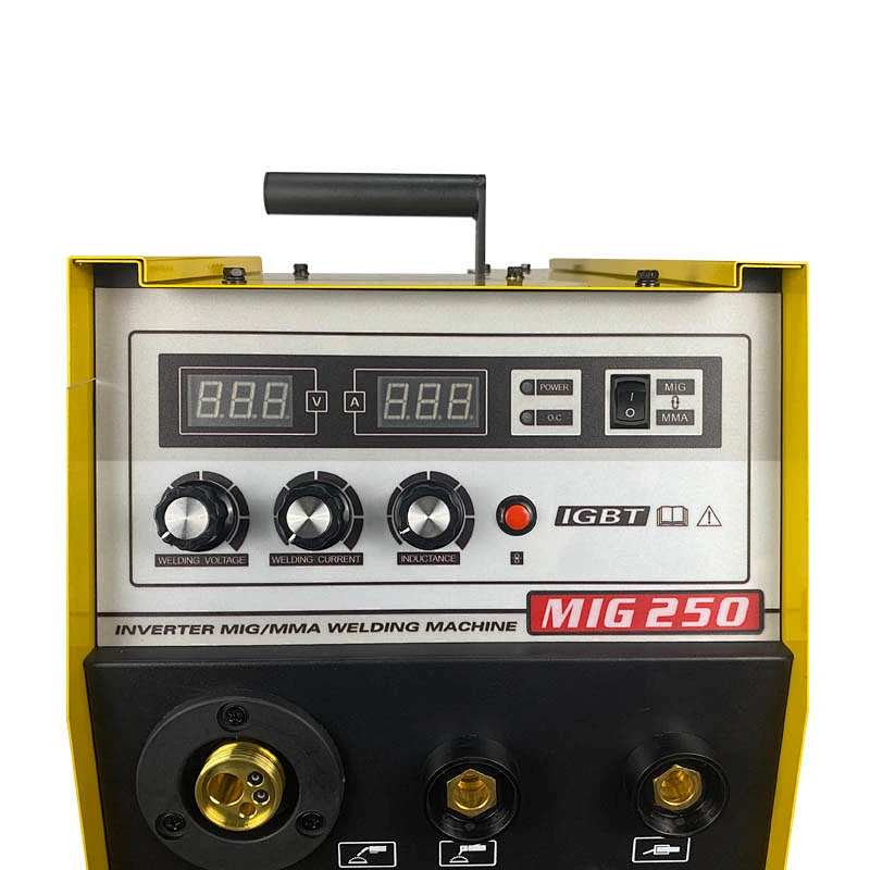 MAG MIG250 220V Inverter IGBT Welder with 15.0KGS wire spool for carbon steel and aluminium welding