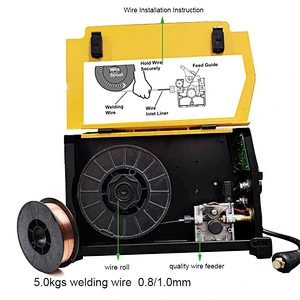 MIG gas and gasless welder 220V 160amp IGBT inverter MIG/MMA/TIG 3 IN 1 digital welder good for carbon steel welding