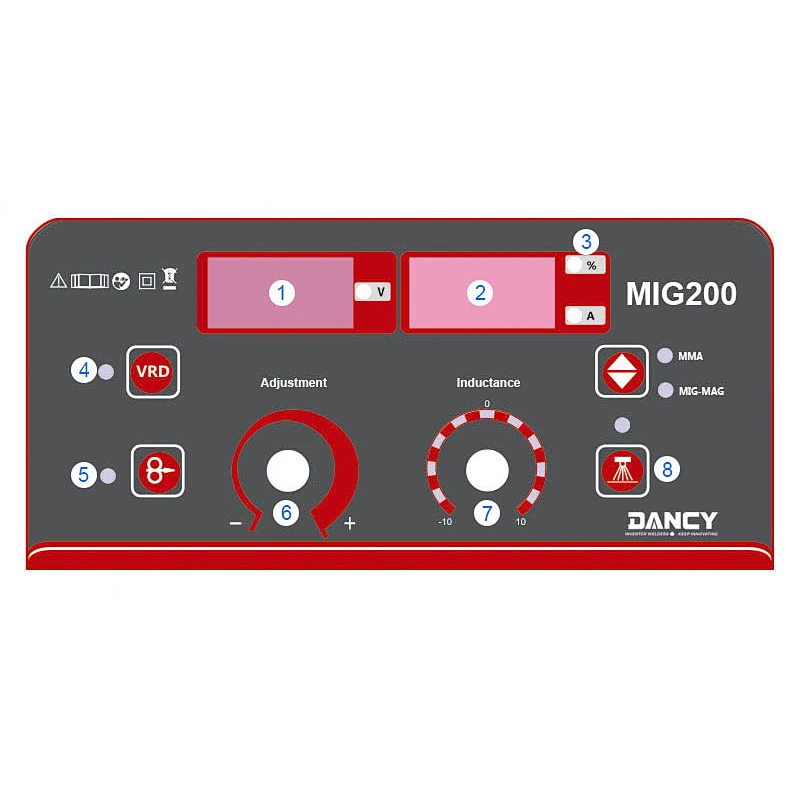 MAG MIG 200A inverter IGBT portable gas and gasless mig welding machine with 5 kgs wire capacity