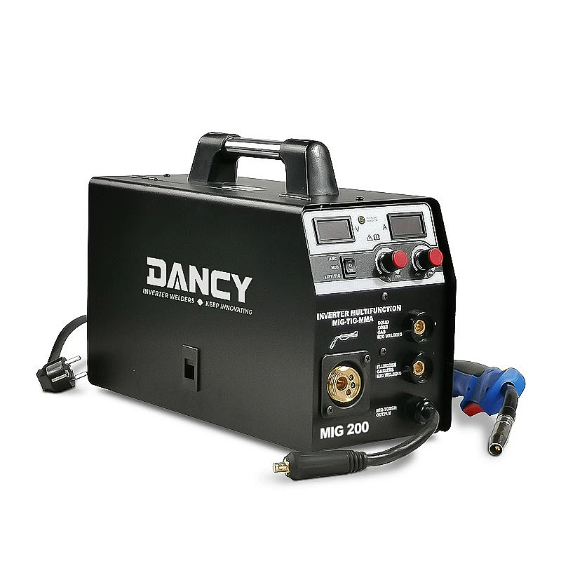 MIG TIG MMA200amp multi process 3 in 1 gas and gasless welding machine good for carbon steel welding