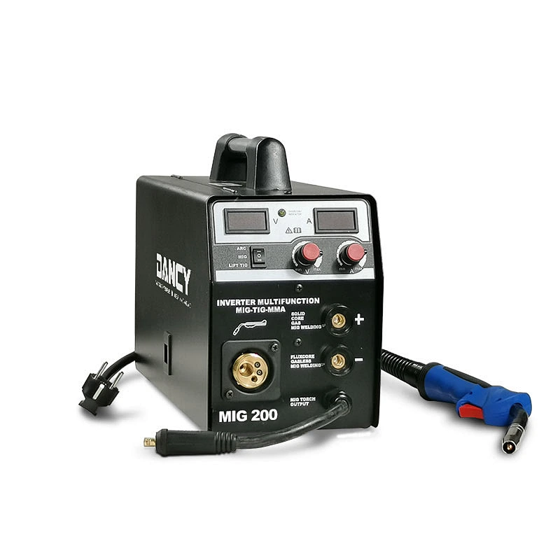 MIG TIG MMA200amp multi process 3 in 1 gas and gasless welding machine good for carbon steel welding