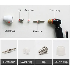 Heavy Duty PT 31 Torch Inverter Plasma Cutter Gun Plasma Cutting Torch for Air Cooled Plasma Cutting Machine