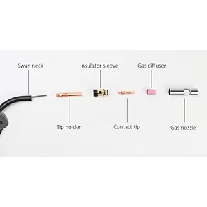 500A Panasonic Type Air Cooled MIG MAG CO2/Mixed Gas Welding Torch