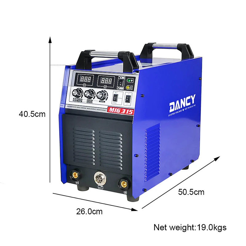 Power MIG MAG STICK Dual voltage 220v 380V welding machine 315A heavy duty wire feed system designed with simplicity and reliability
