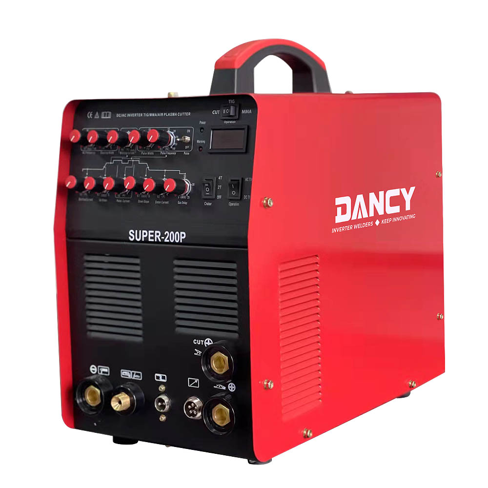 Multi function welding machne Tig ac dc SuperTIG200P pulse welder  and plasma cutter, 220V aluminium inverter welding machine