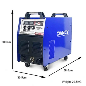MIG500 380V industrial 4-roll geared wire feeder inverter IGBT module tech good for carbon/aluminum welding