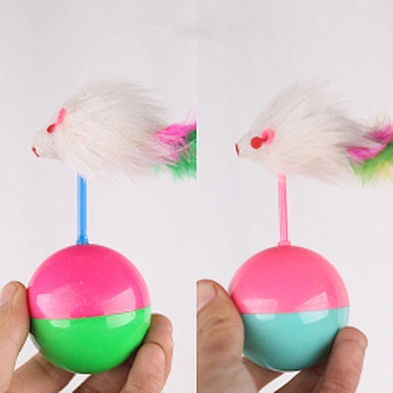 Hot sale cat toy plush mouse tumbler funny cat ball cat interaction toy