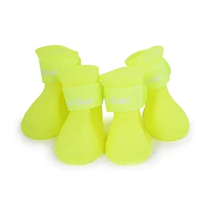 Summer dog rain shoes waterproof silicone dog rain boots pet shoes for dogs