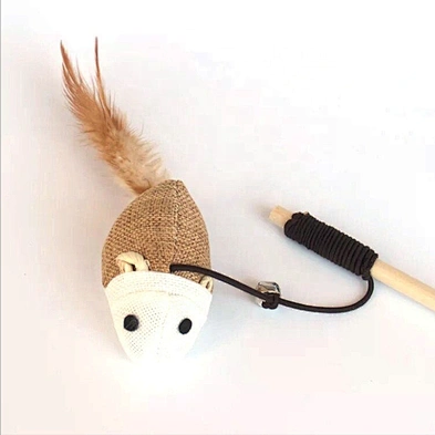 2020 the wooden pole funny cat stick cat mouse toy