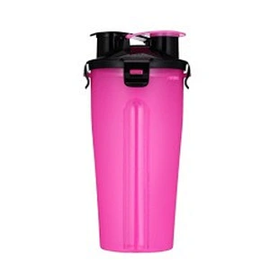 Wholesale Travel Pet Water And Food Bottle 2 In 1 Plastic Portable Dog Water Bottle With Bowl