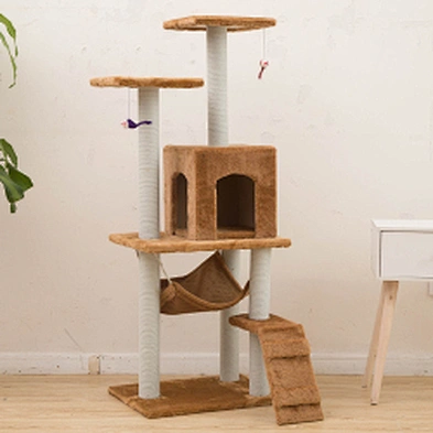 Wood cat tower very big wholesale climbing cheap luxury modern tall wooden cat tree with condo