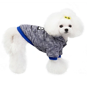 Dog Knit Sweater Hoodie Cute Frog Pattern Dog Fleece Clothes