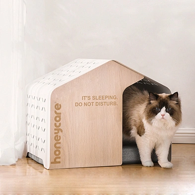 Luxury Designer Cat Pet House Indoor Breathable Fashion Cute Dog House With Soft Mat