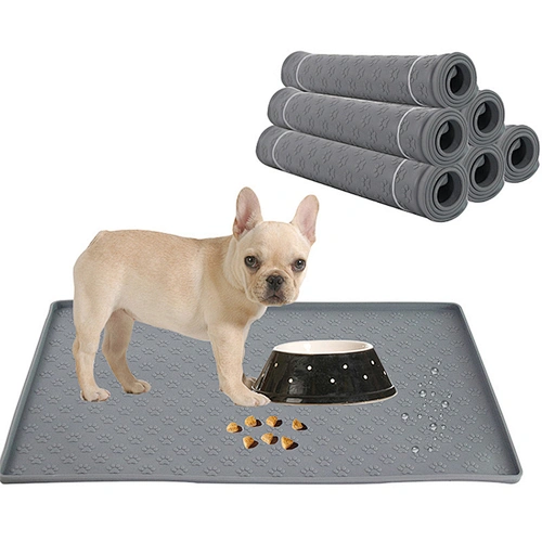 Wholesale Non Slip Easy To Clean Washable Waterproof Silicone Dog Food Mat For Pet