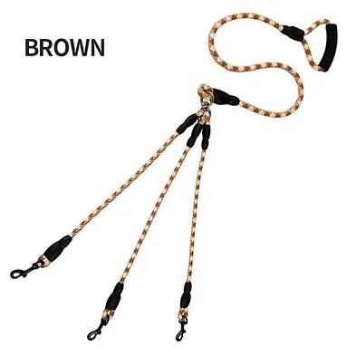 Braided Rope Dog Leash Colored Cute Large Cotton Rope Dog Leash For 3 Dogs