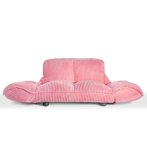 Luxury Orthopedic Dog Bed Sofa PU Leather Designer Foldable Raised Large Dog Beds