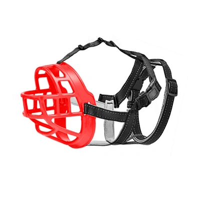 Adjustable Dog Muzzles Anti Biting Barking Breathable Safety Soft Polyester Reflective Dog Muzzles