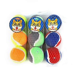 Rubber Pet Ball Teeth Squeaky Chew Dog Ball Toy