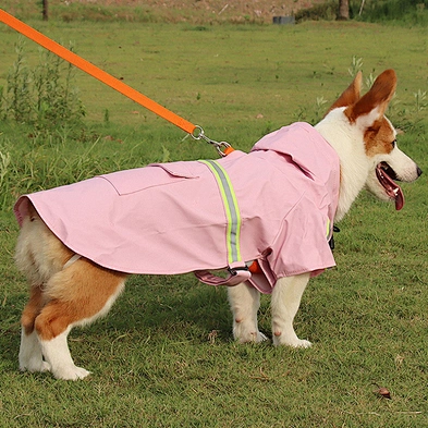 Factory directly sell reflective waterproof dog rain coat clothes pet dog coat