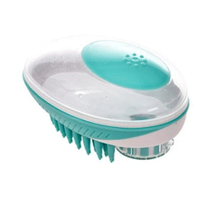 Pet Dog Hair Grooming Brush Massage Wholesale Cheap Plastic Silicone Dog Bath Brush With Soap Dispenser