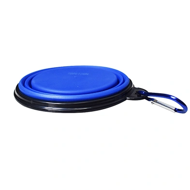 TOPETZON Dog Folding Bowl Pet Travel Foldable Outdoor Drinking Bowl Flat