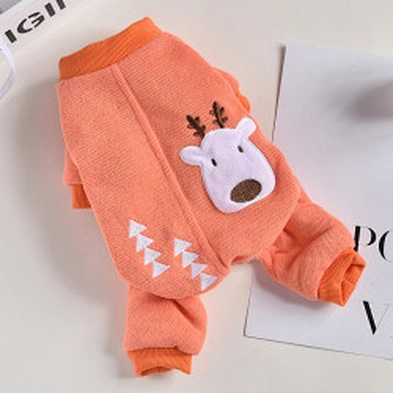 Dog Knitted Elk Jacket 2020 Autumn And Winter Plus Fleece Warm Dog Clothes From China