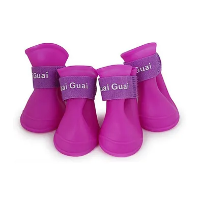 Summer dog rain shoes waterproof silicone dog rain boots pet shoes for dogs