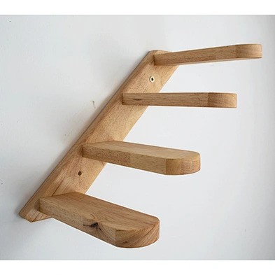 Newest arrival solid wood wall-mounted climbing ladder cat climbing frame with sisal cat toy multi-layer cat stand