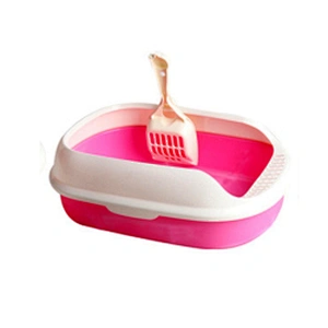 Hot sale semi-enclosed pet cat potty cat toilet splash-proof large cat litter box