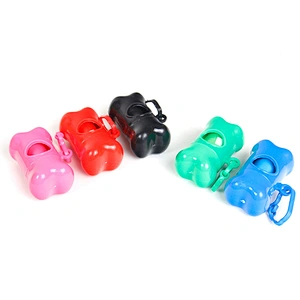 Amazon hot sale Bone garbage bag Bone type pet trash bag dispenser Dog poop garbage bag storage box