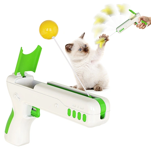 Easy use Gun style automatic interactive pet cat toys