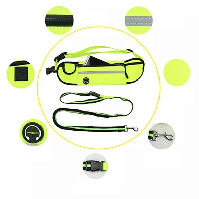 Multi function Durable Waterproof Elastic Reflective Bungee Hands Free Dog Leash For Running