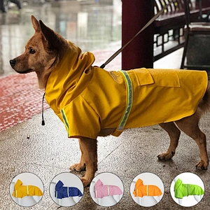Factory directly sell reflective waterproof dog rain coat clothes pet dog coat