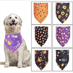 Cheapest Halloween Dog Bandana Custom Printed New Design Dog Halloween Bandana
