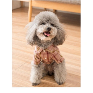 Dog Fashion Clothes Pet Dog Plaid Shirt Summer Spring Dog Clothes
