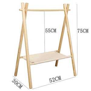 Wholesale Pet Clothes Hanger Pet Wardrobe Cat and Dog Wooden Clothes Storage Wardrobe