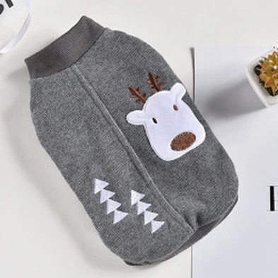 Dog Knitted Elk Jacket 2020 Autumn And Winter Plus Fleece Warm Dog Clothes From China