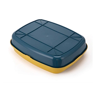 wholesale semi-enclosed cat toilet pet splash-proof cat potty medium size cat litter box
