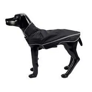 Wholesale OEM Dog Raincoat Blue Waterproof Professional Outdoor Large Dog Rain Coat With Reflective Stripe