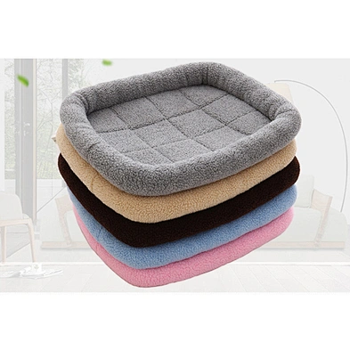 Fleece Dog Mat Wholesale Winter Warm Soft Coral Fleece Cat Pet Dog Bed Memory Foam