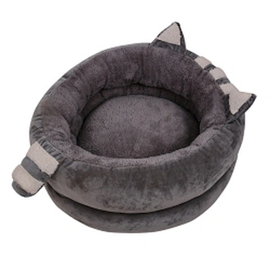 Hot sale cat bed closed pet bed winter plus velvet dog bed